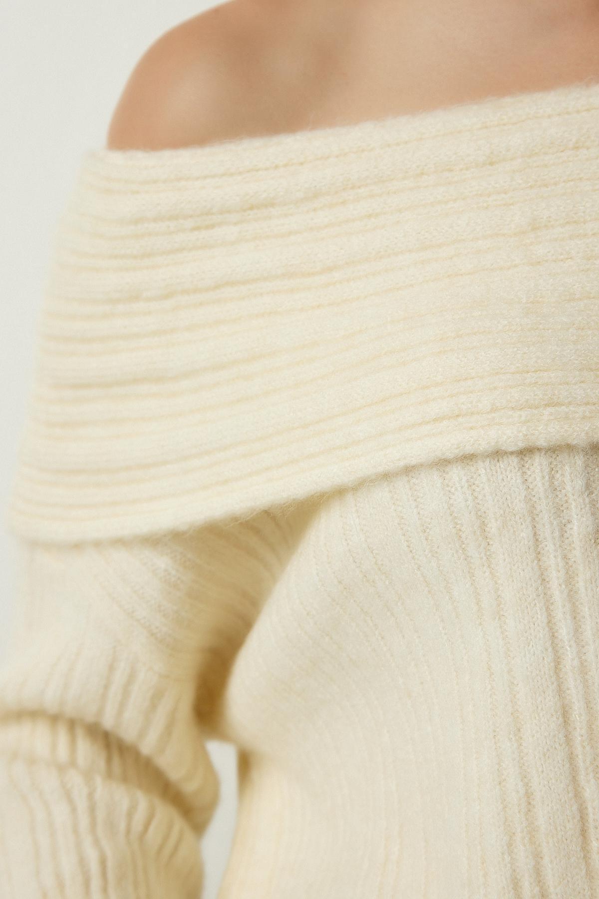 Cream Knitwear Sweater, Cream, large image number 5