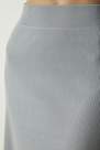 Happiness - Grey Ribbed Knitwear Skirt