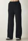 Happiness - Black Ribbed Knitted Trousers