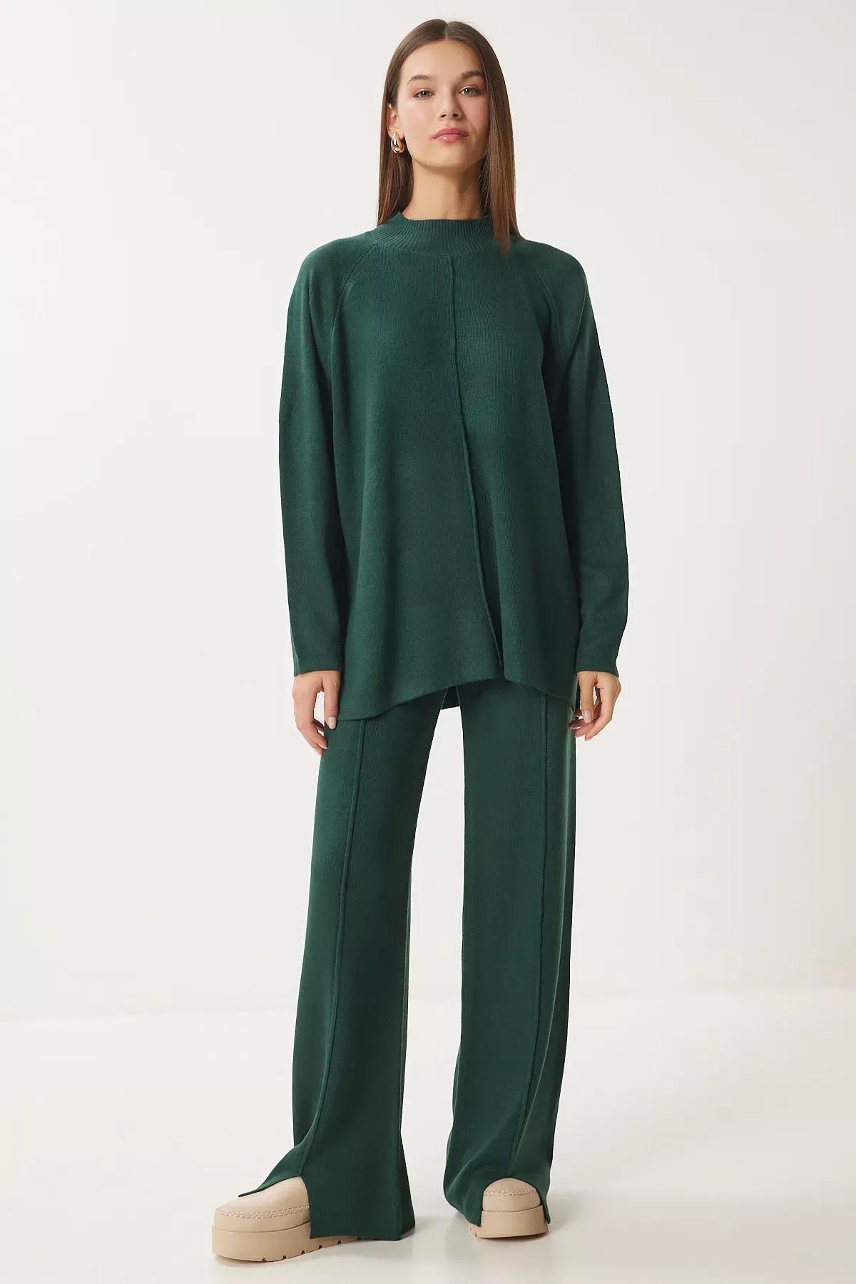 Green Knitwear Set, Emerald, large image number 0