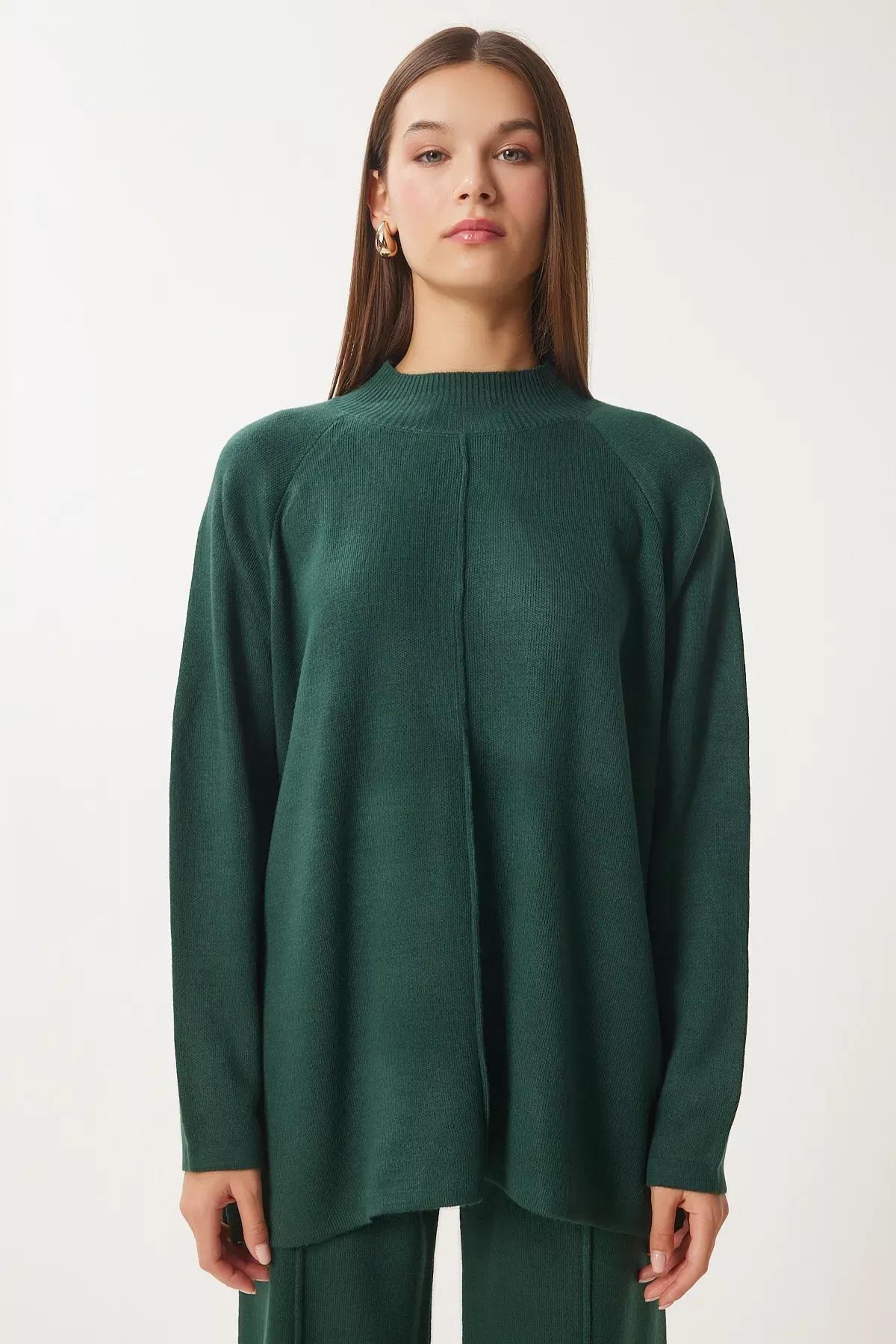 Green Knitwear Set, Emerald, large image number 2