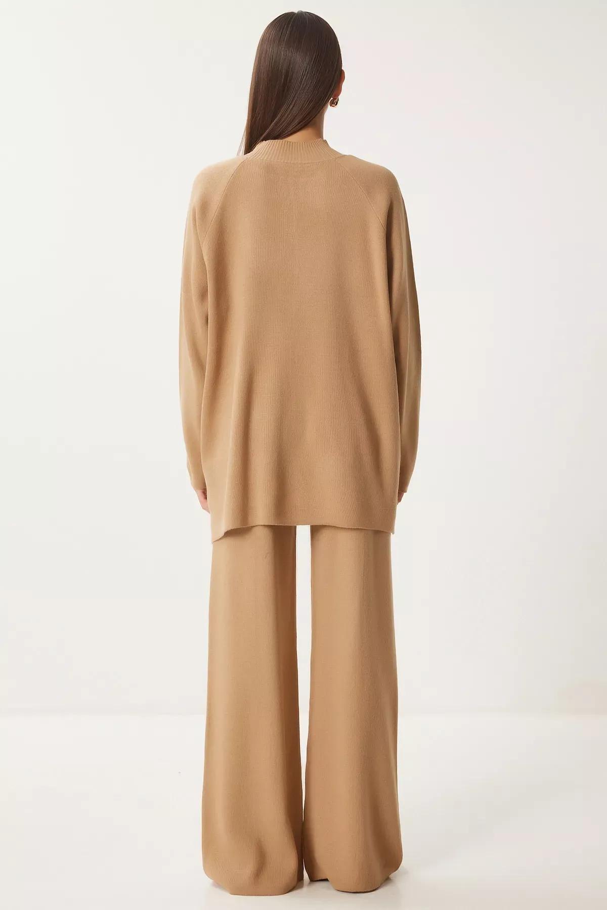 Brown Stylish Knitwear Set, Mink, large image number 6