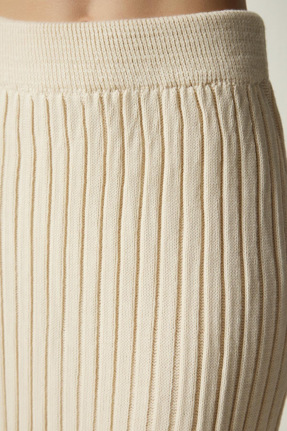 Cream Ribbed Co-Ord Set, Cream, large image number 6