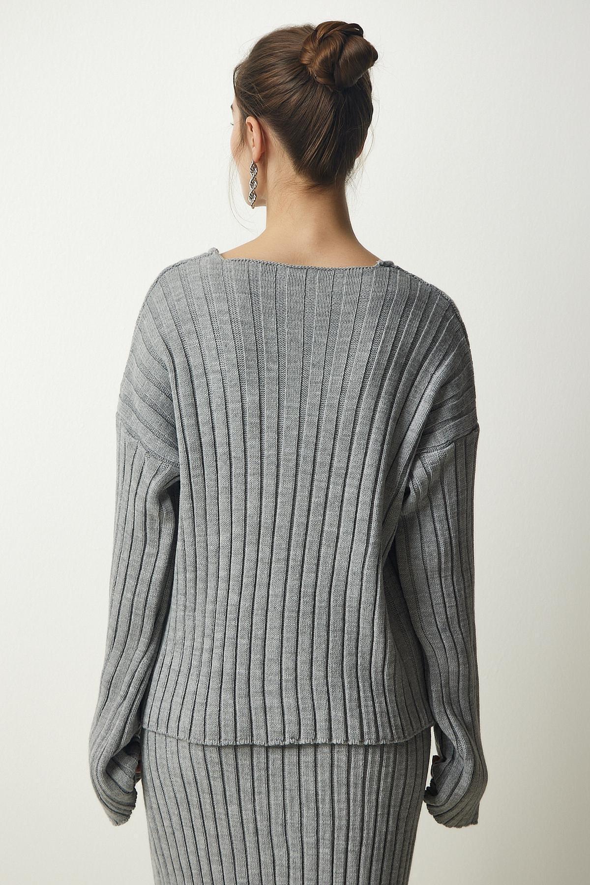 Grey Ribbed Co-Ord Set, C101_1653, large image number 5