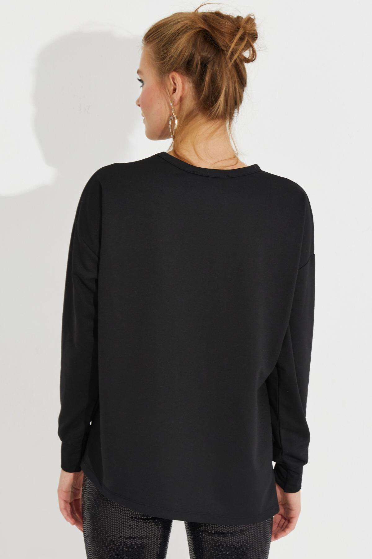 Black Tied Sweatshirt, , large image number 1