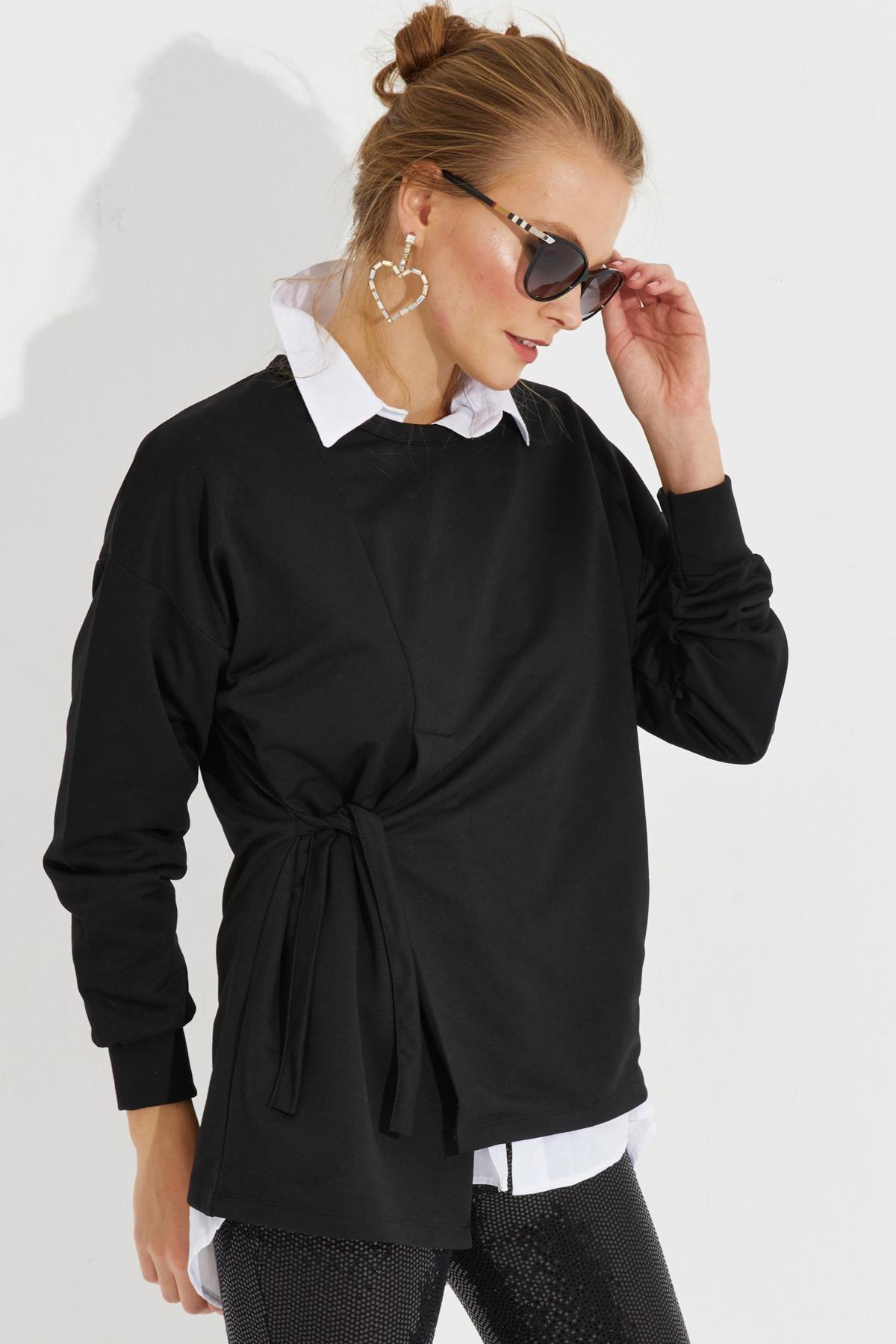 Black Tied Sweatshirt, , large image number 5