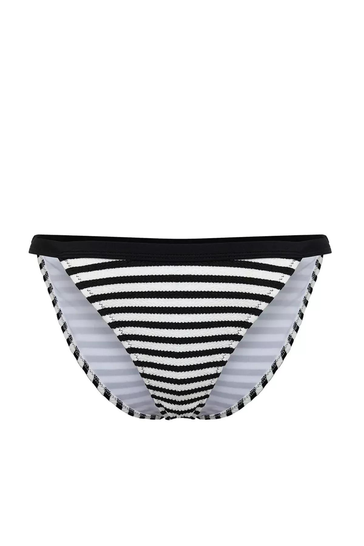 Multicolour Striped Textured Bikini Bottom, C101_1704, large image number 4