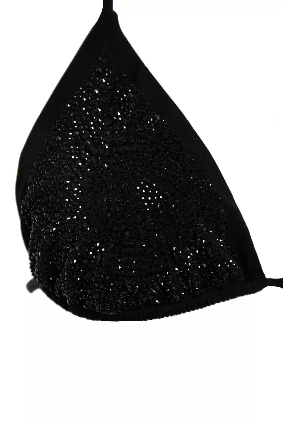 Black Triangle Stoned Bikini Set, C101_2094, large image number 5