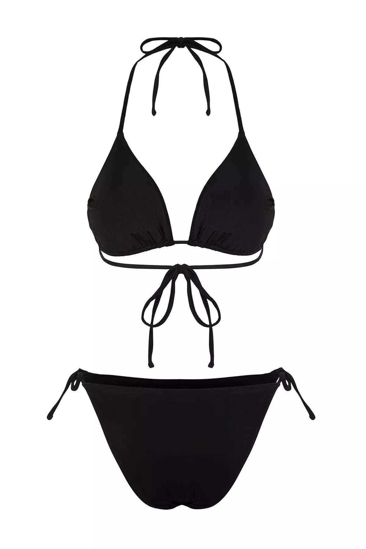 Black Triangle Stoned Bikini Set, C101_2094, large image number 6