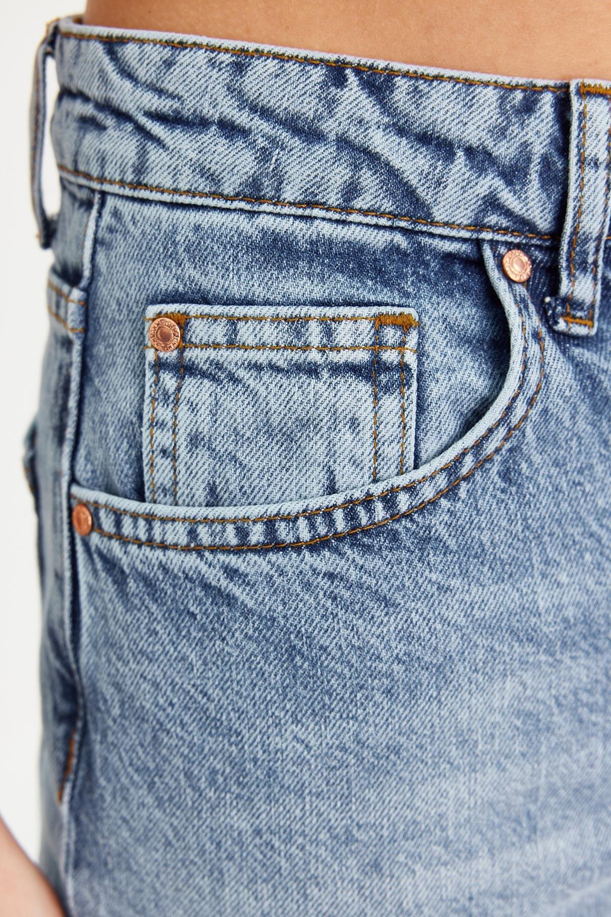 Blue Wide Leg Jeans, LIGHT BLUE, large image number 4