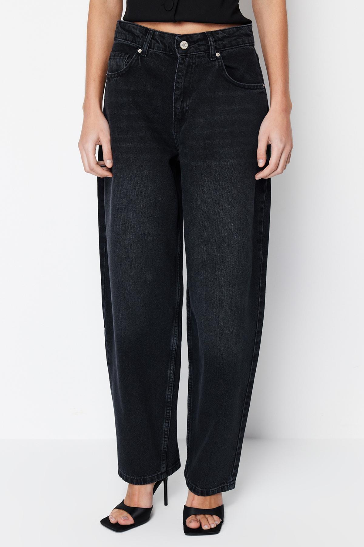 Black Low Waist Skater Jeans, , large image number 3