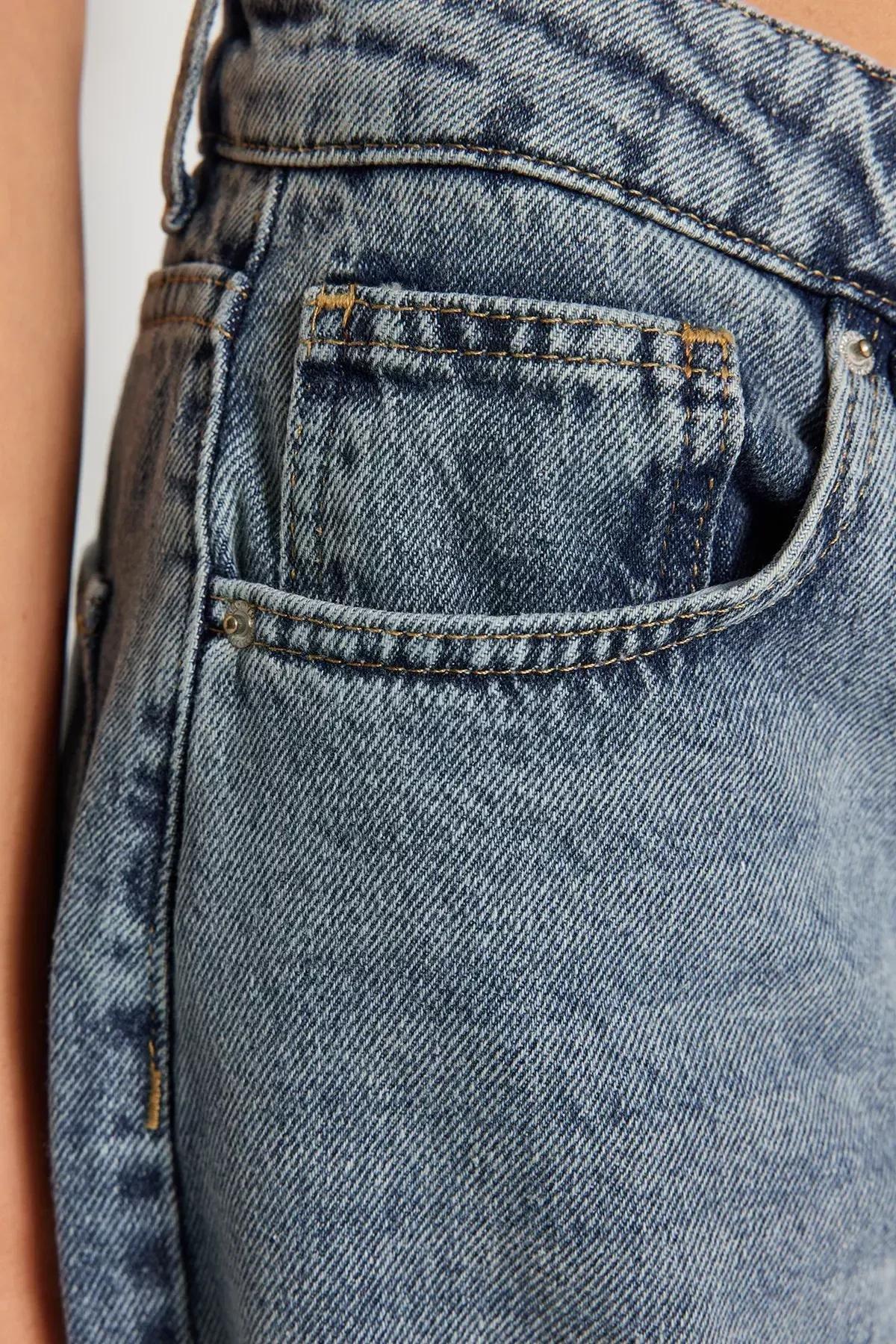 Blue Low Waist Skater Jeans, Blue, large image number 3