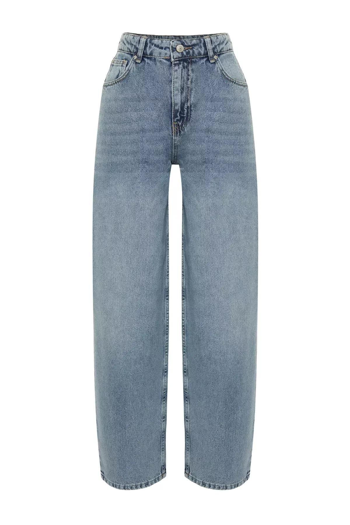 Blue Low Waist Skater Jeans, Blue, large image number 5