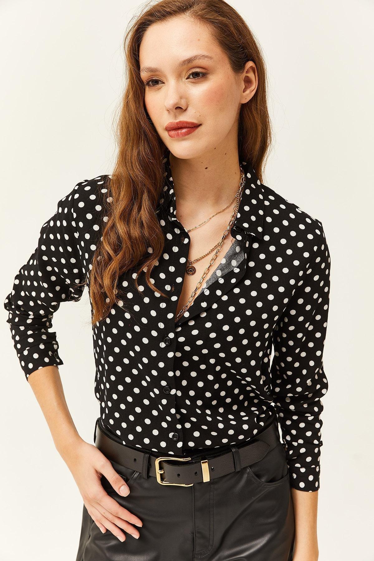 Black Patterned Woven Shirt, , large image number 3