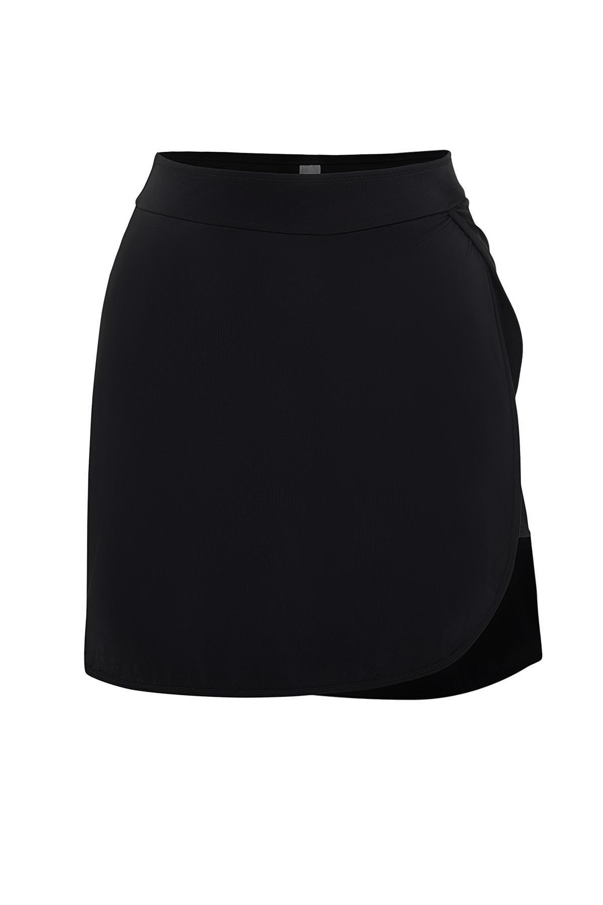 Black Skirted Regular Bikini Bottom, , large image number 6