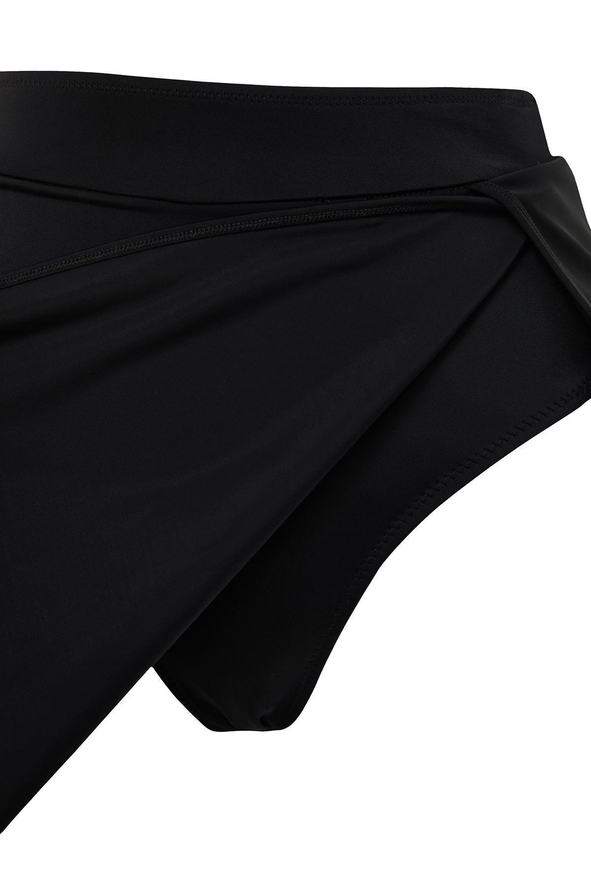 Black Skirted Regular Bikini Bottom, , large image number 8