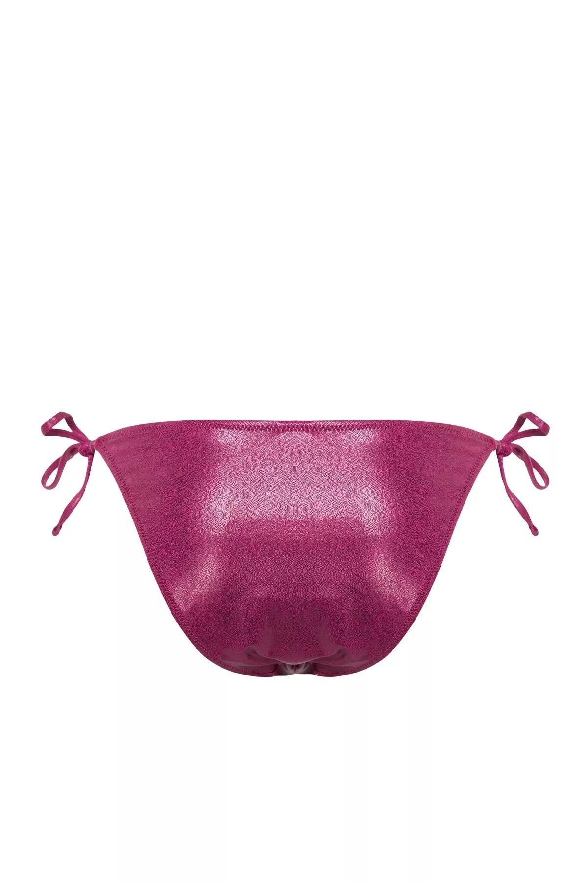 Purple Shiny Printed Brazilian Bikini Bottom, , large image number 6