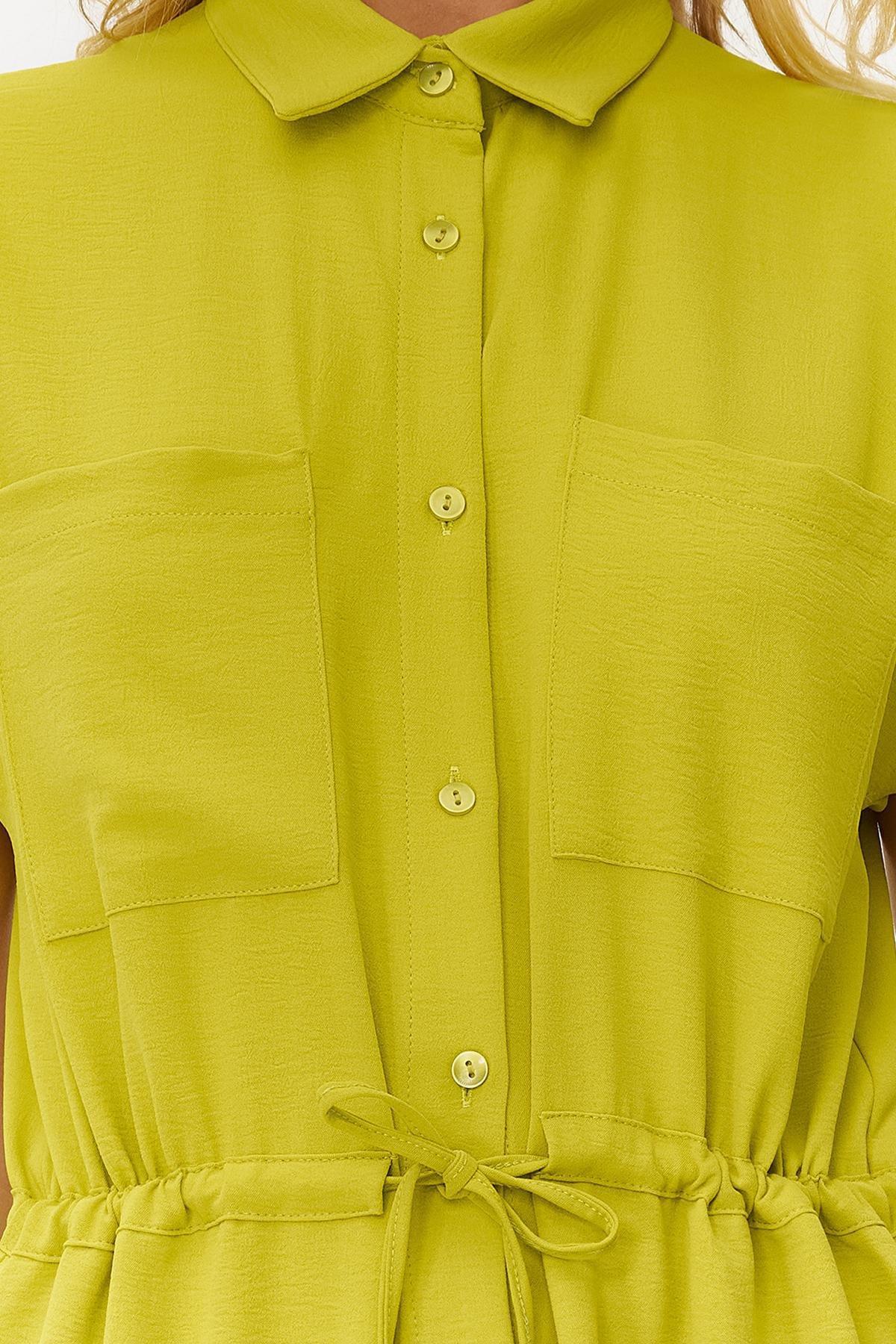 Green Pocket Detailed Midi Aerobin Woven Dress, , large image number 4