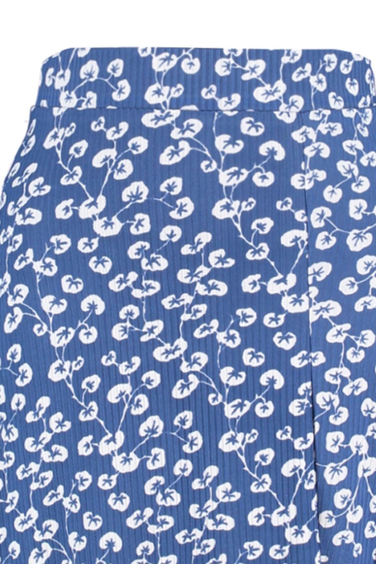 Blue A-Line Polka Dot Midi Skirt, , large image number 10