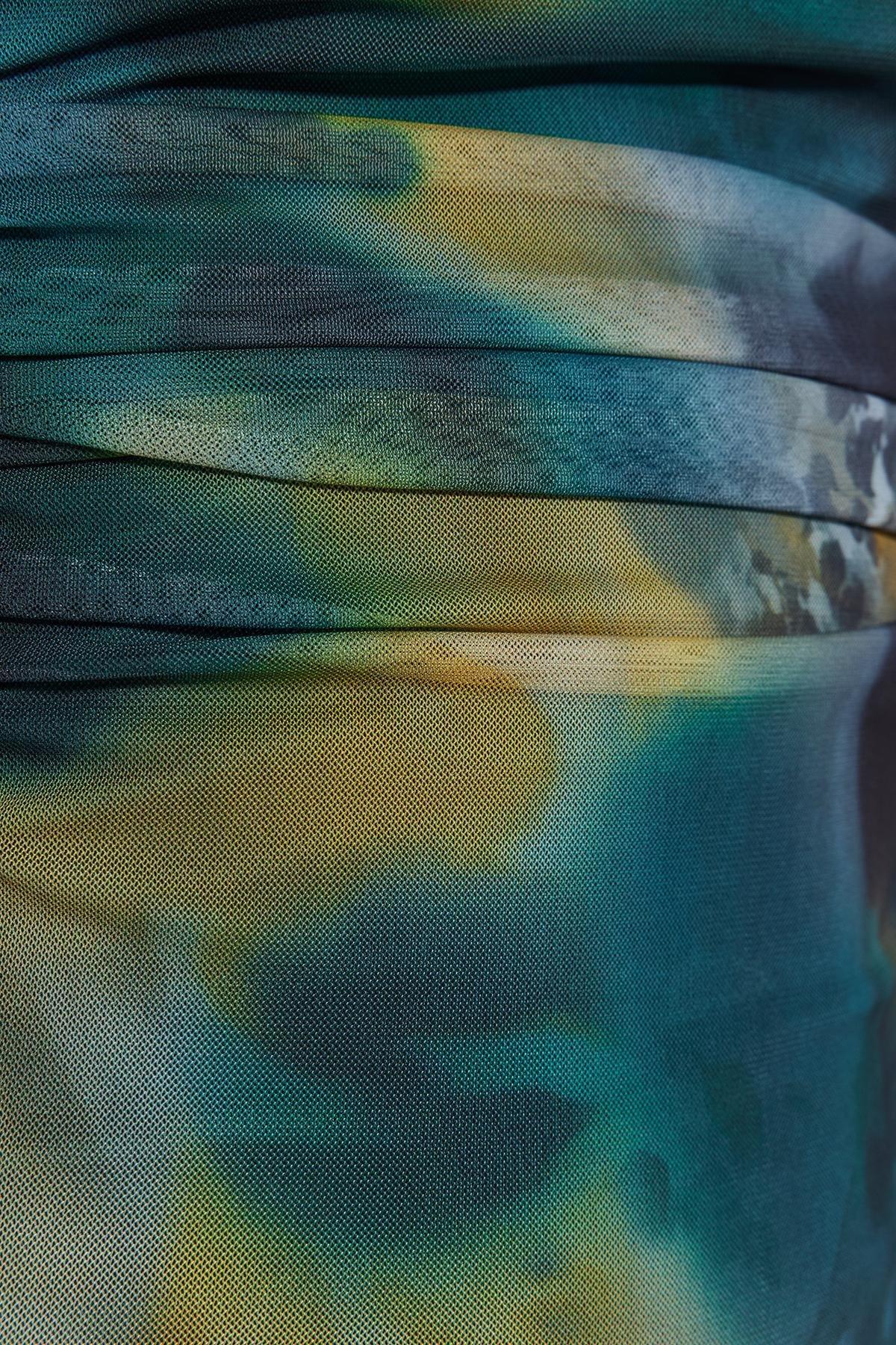 Multicolour Fitted Tulle Occasionwear Dress, , large image number 4