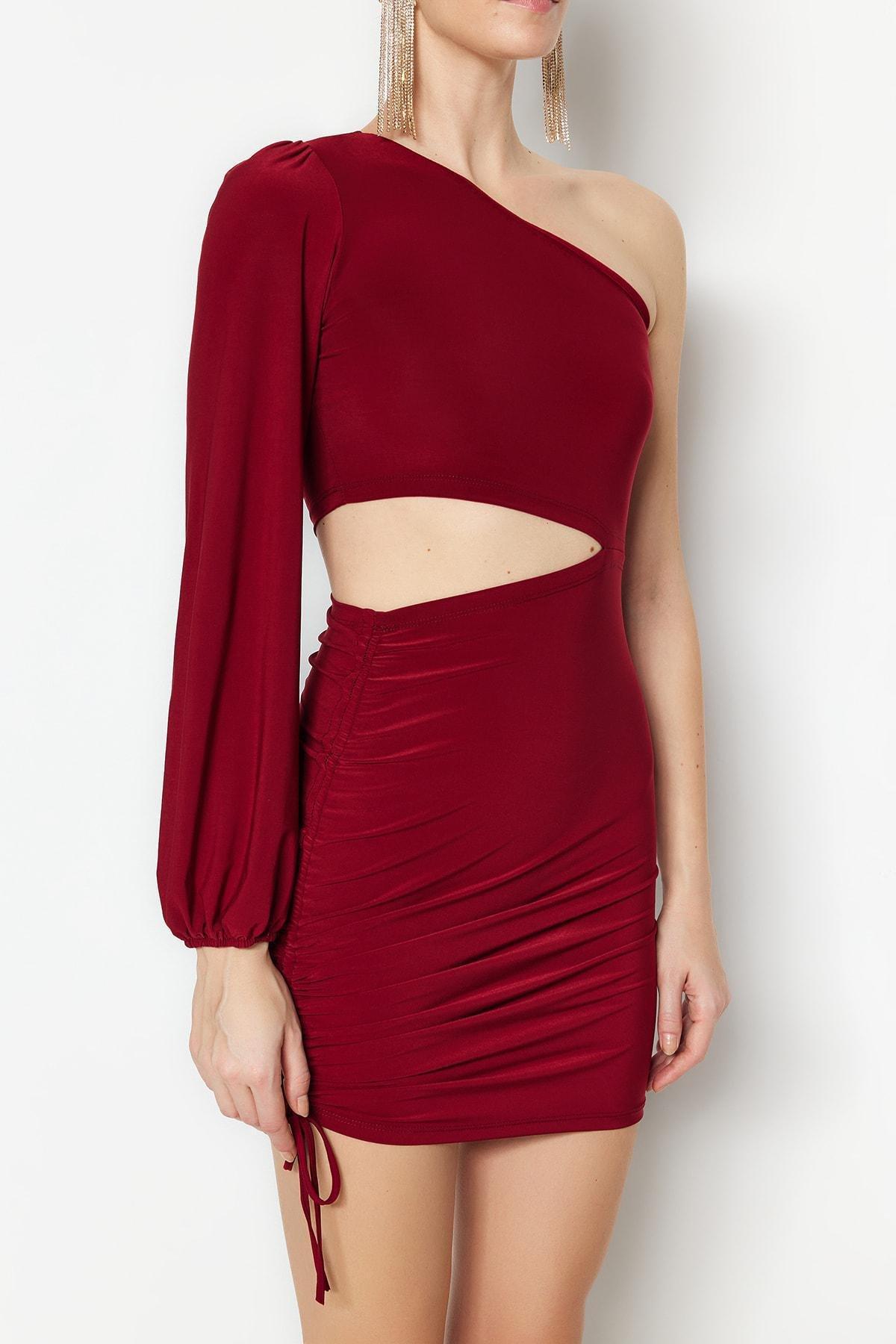Burgundy Bodycon Dress, , large image number 2
