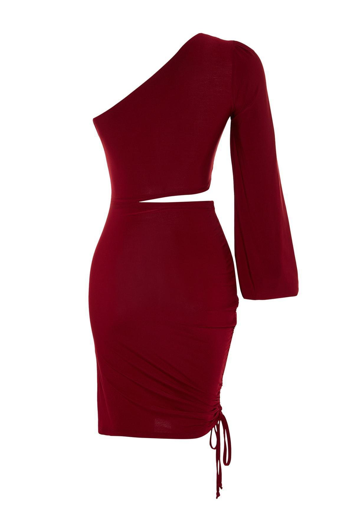 Burgundy Bodycon Dress, , large image number 6