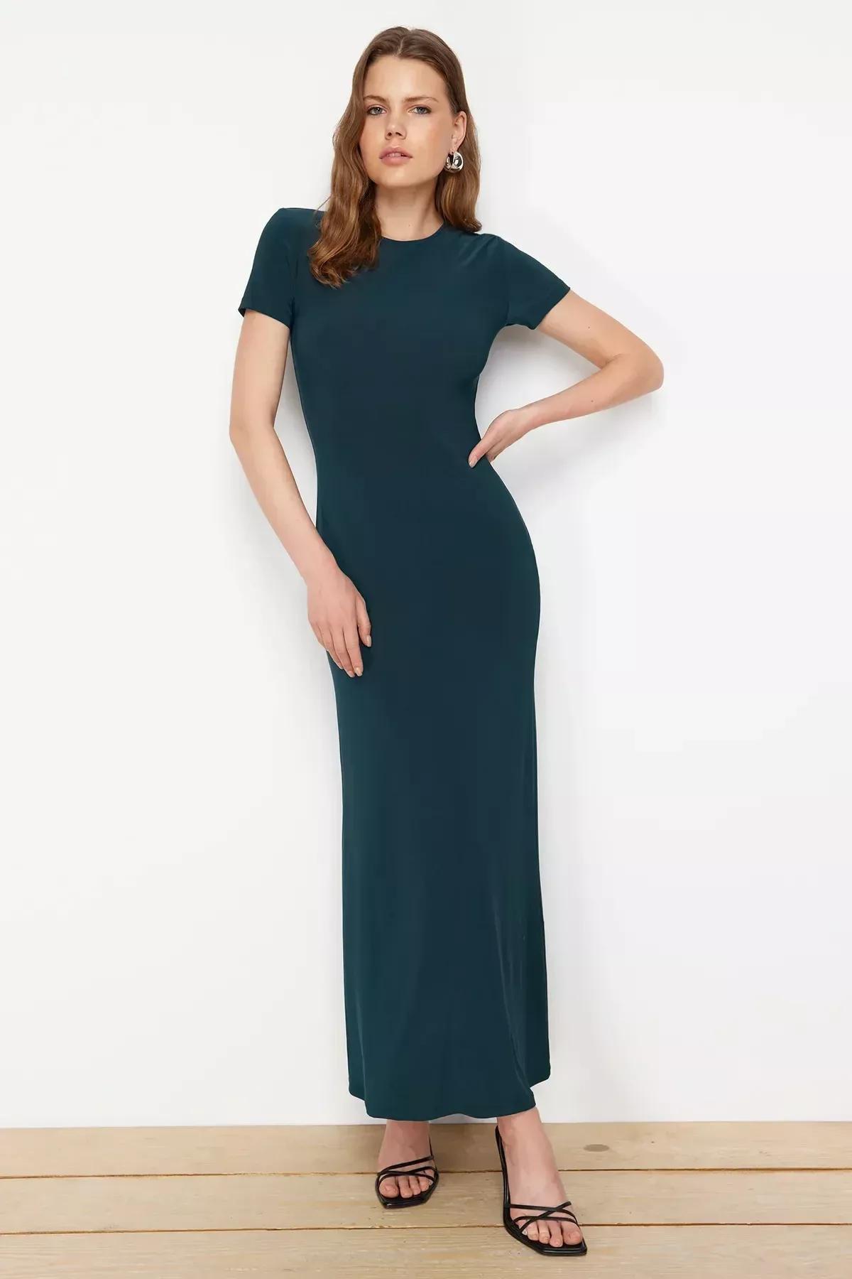 Green Short Sleeve Dress, C101_1583, large image number 0