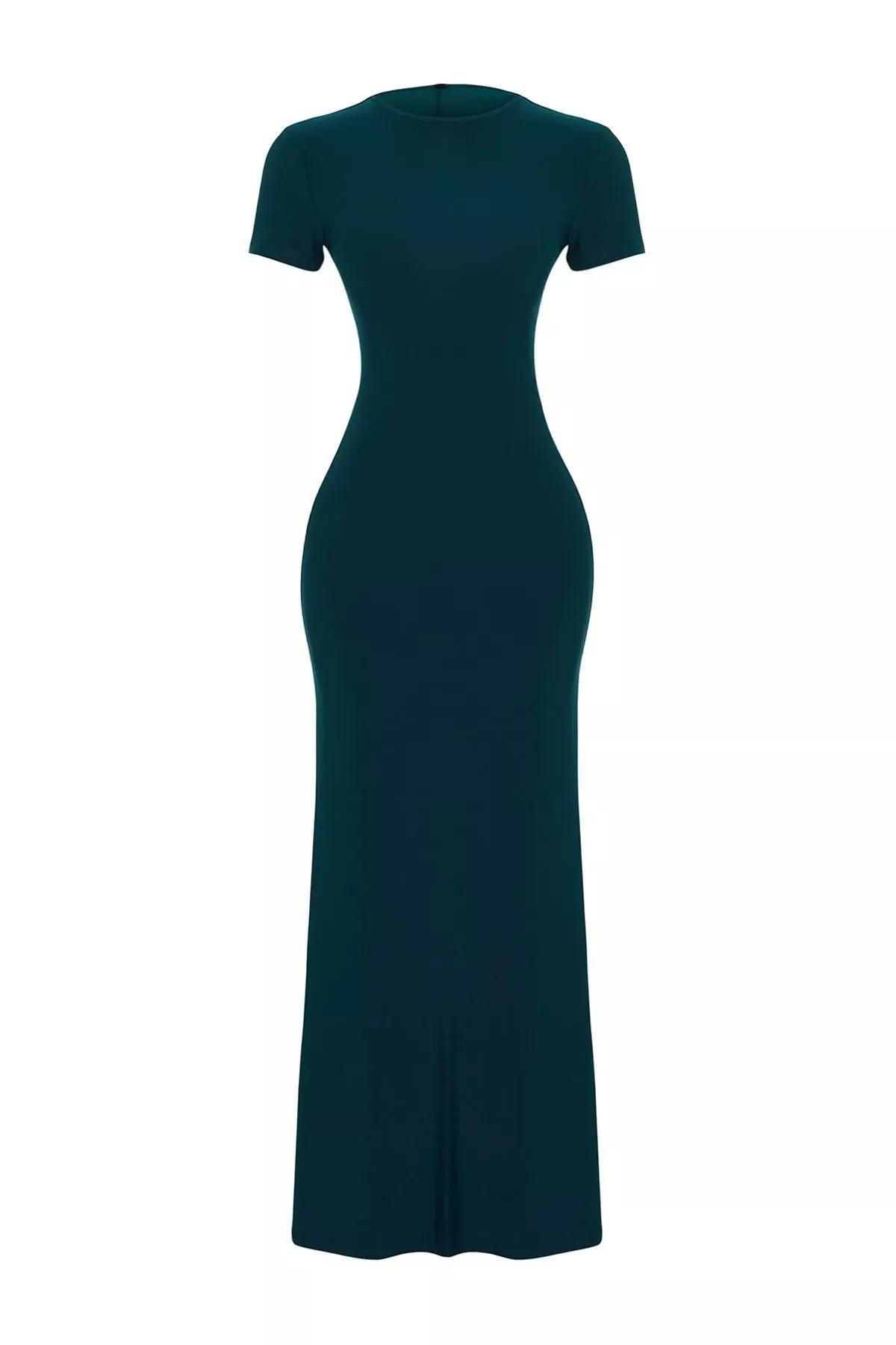 Green Short Sleeve Dress, C101_1583, large image number 11