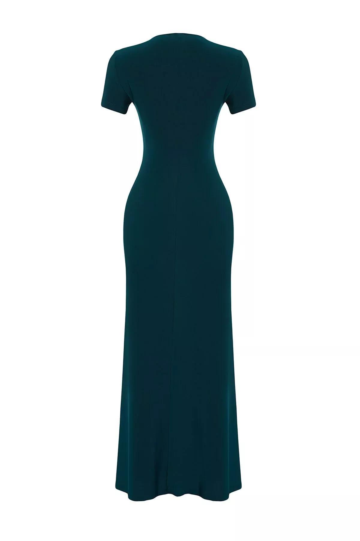 Green Short Sleeve Dress, C101_1583, large image number 12