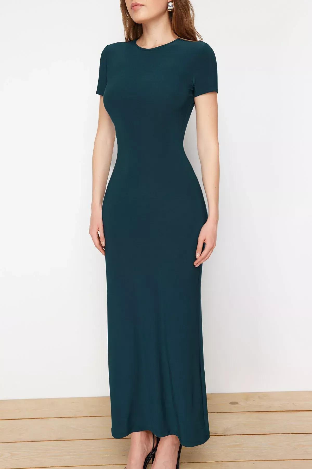 Green Short Sleeve Dress, C101_1583, large image number 13