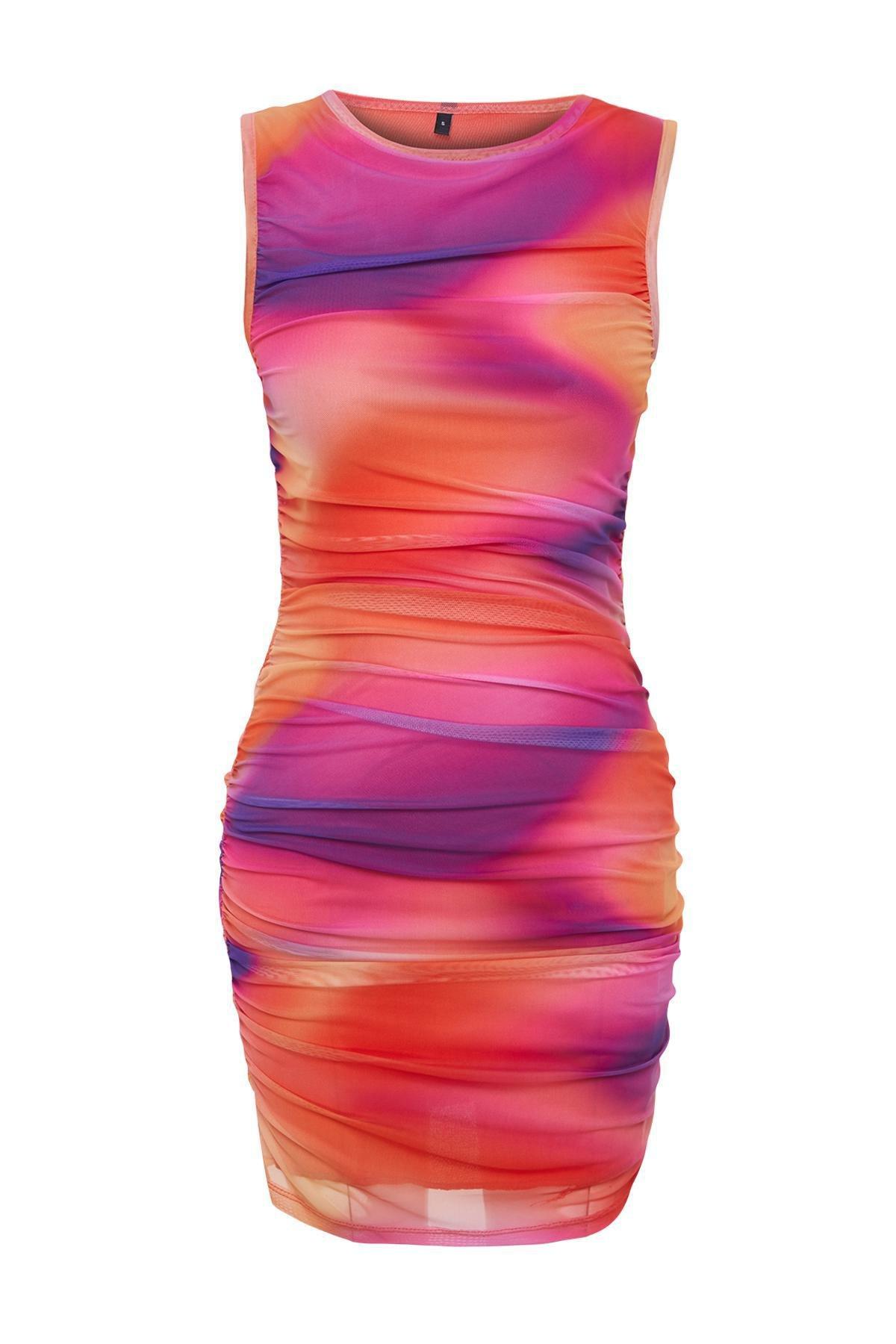Multicolour Stretchy Knitted Dress, , large image number 5