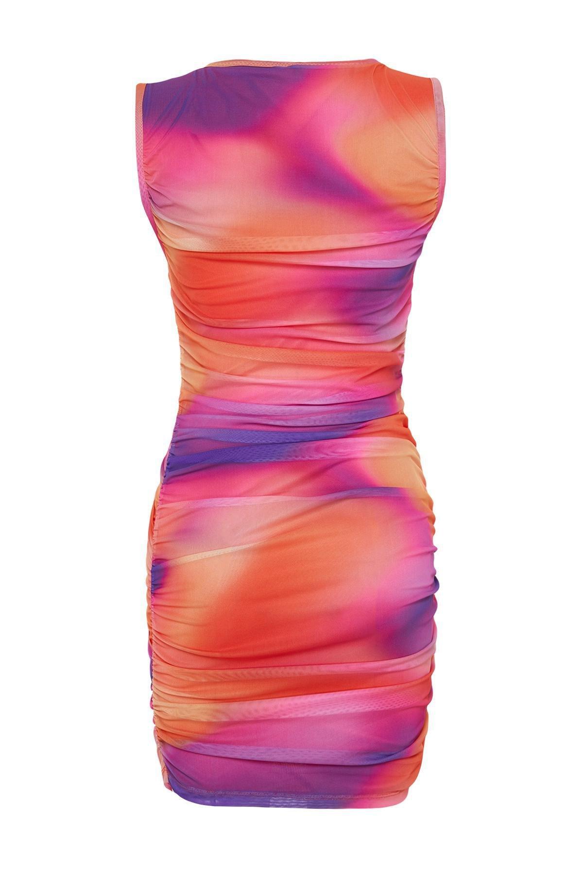 Multicolour Stretchy Knitted Dress, , large image number 6