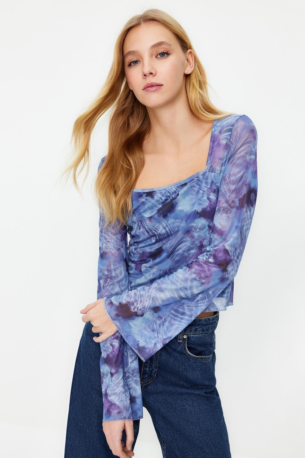 Multicolour Knitted Blouse, , large image number 2