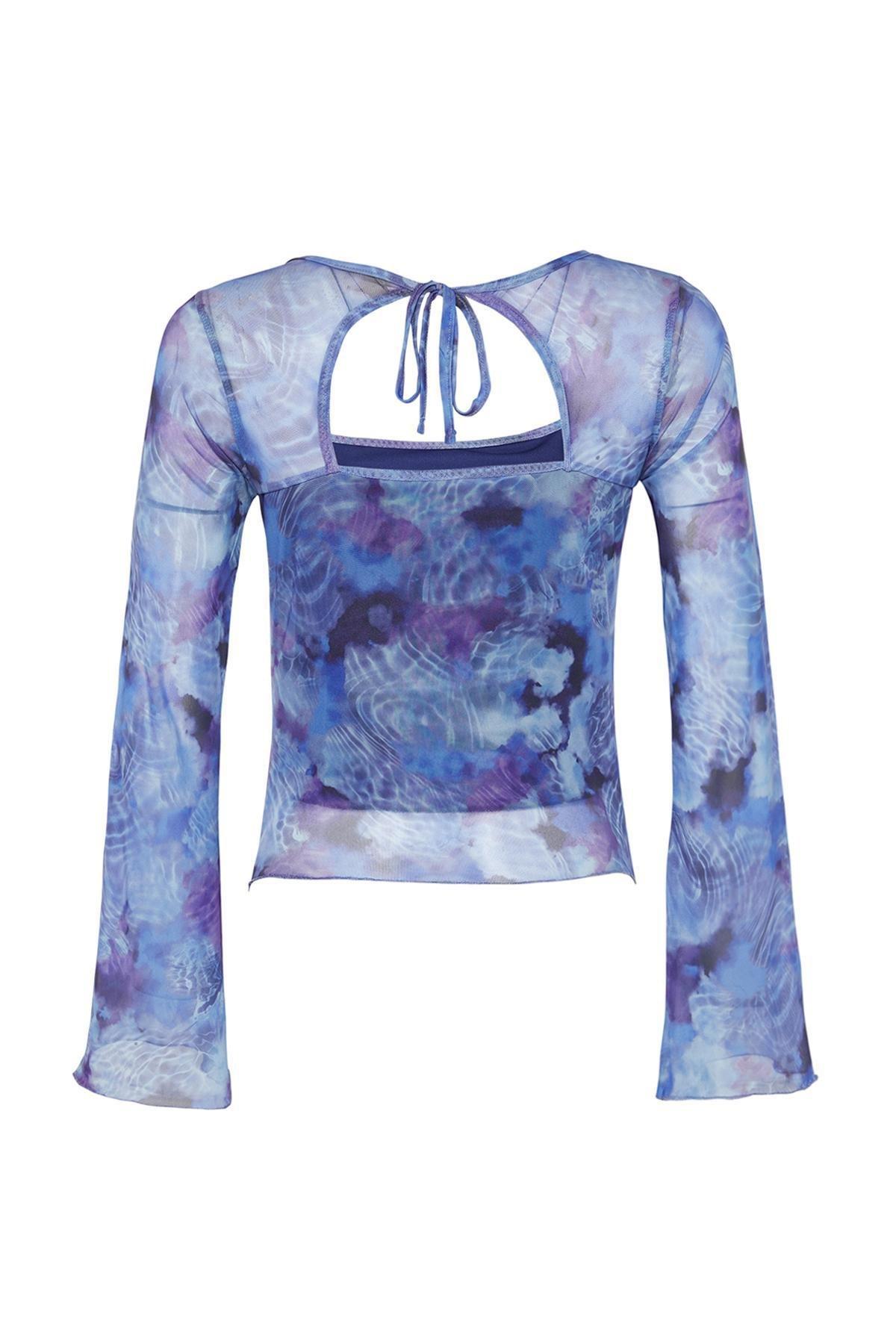 Multicolour Knitted Blouse, , large image number 6