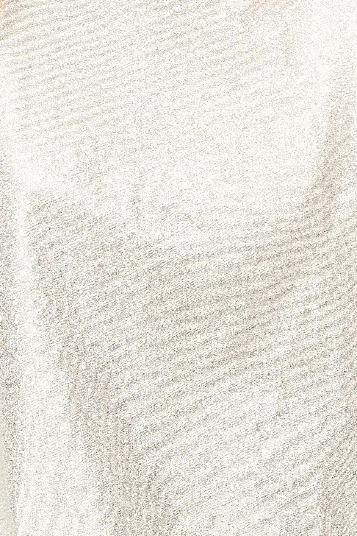 Beige Printed Knitted Blouse, , large image number 4