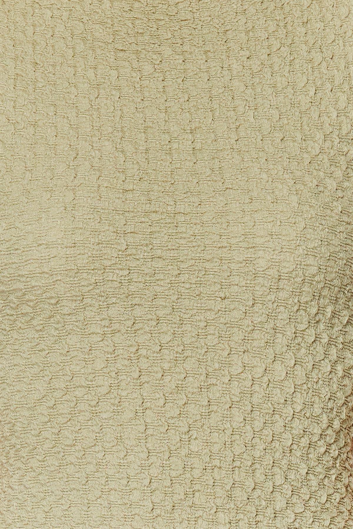 Khaki Textured Knitted Midi Dress, , large image number 4