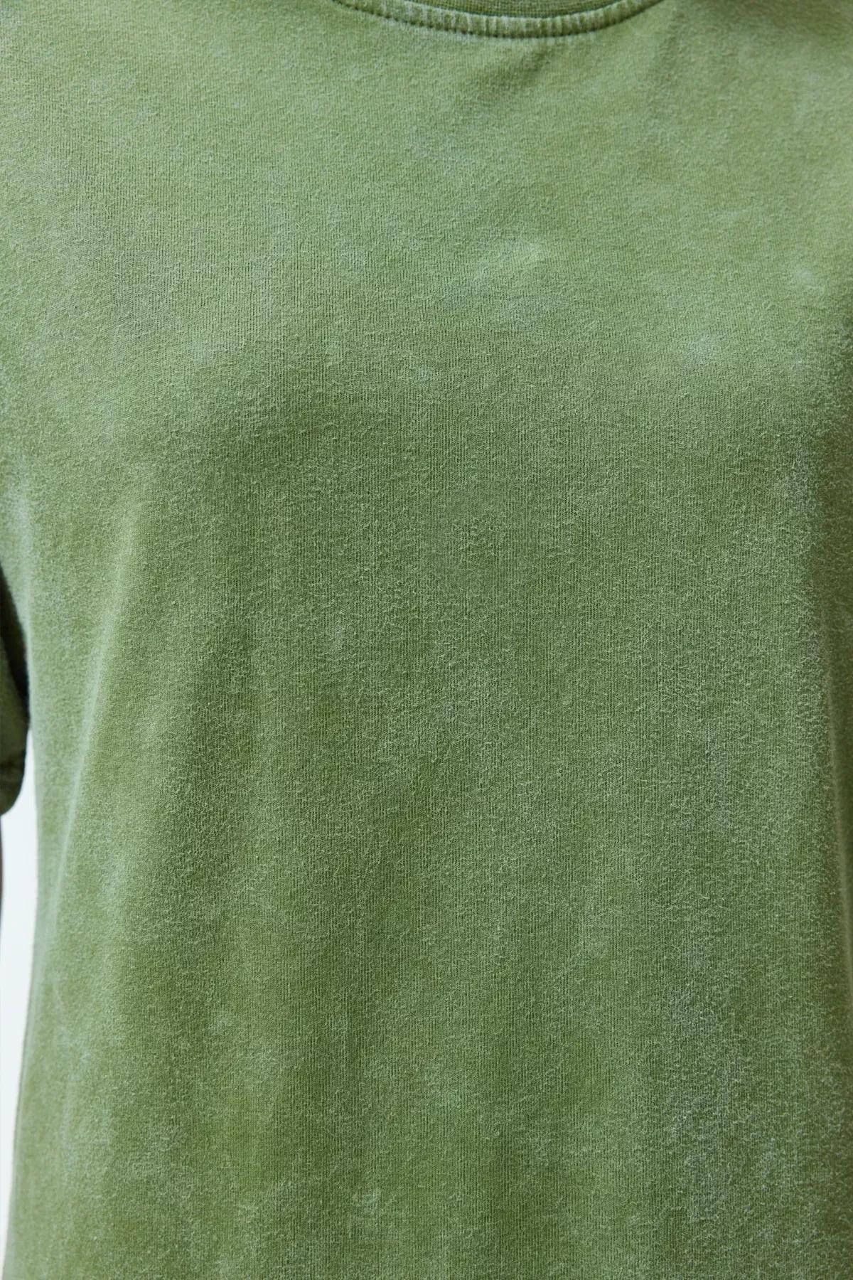 فستان بلون باهت، كاكي, Khaki, large image number 4