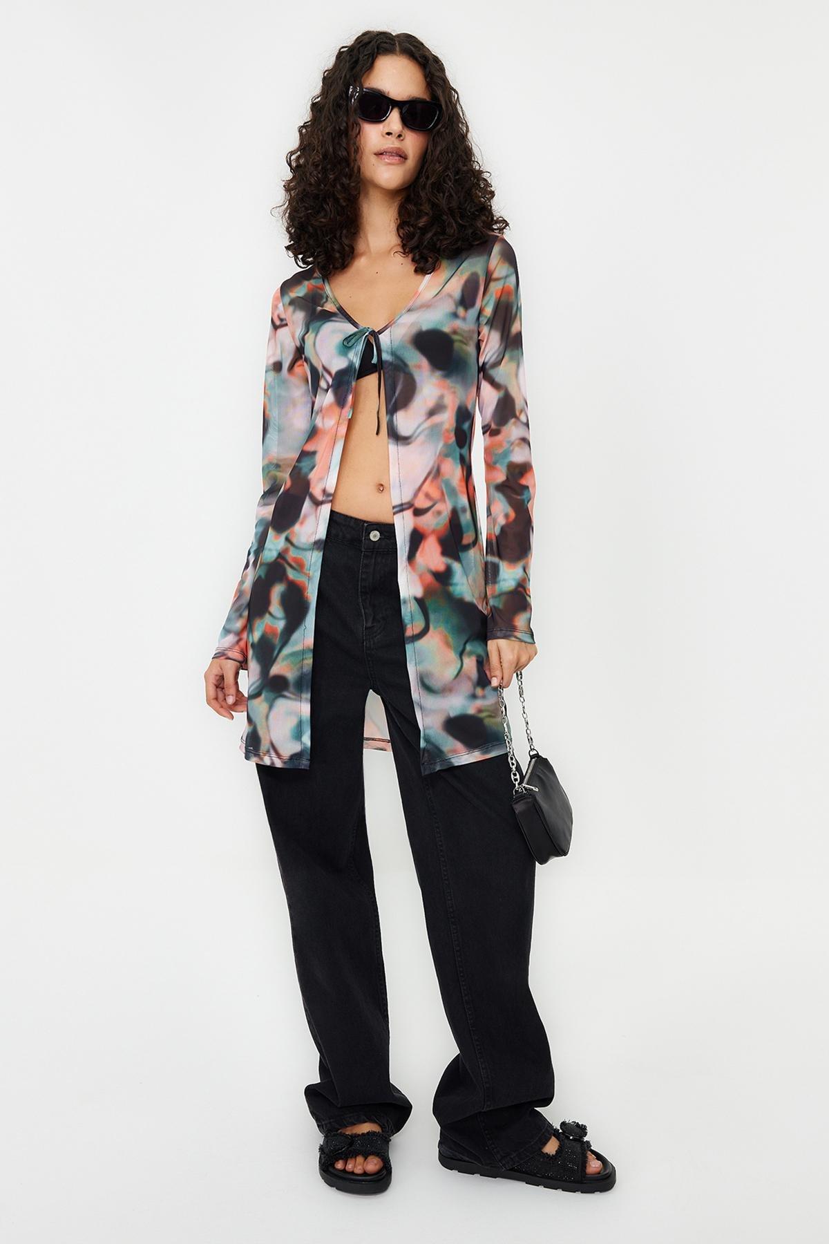 Trendyol - Multicolour Printed Knitted Blouse