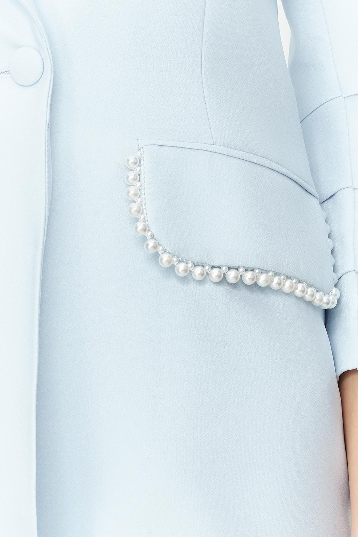 Blue Pearl Detailed Crepe Co-Ord Set, , large image number 2