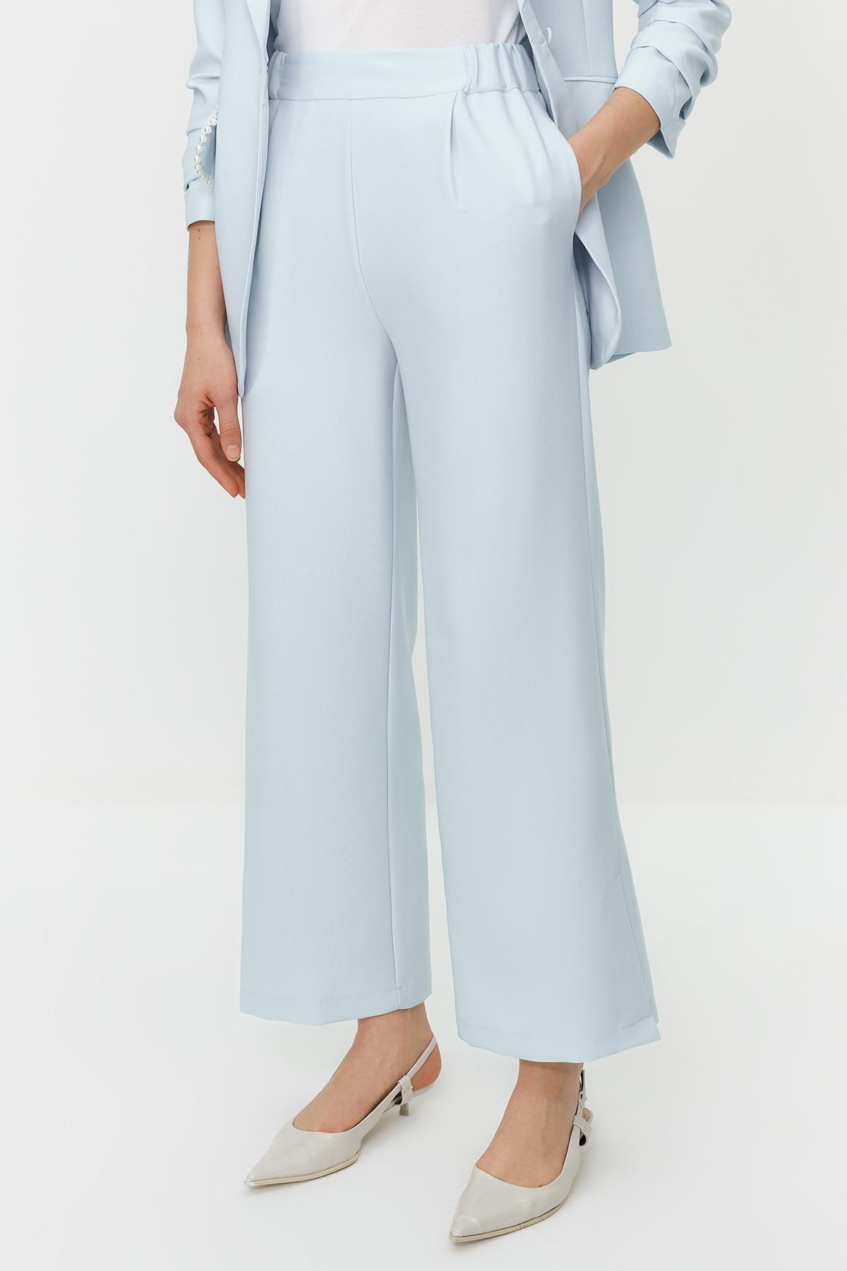Blue Pearl Detailed Crepe Co-Ord Set, , large image number 4
