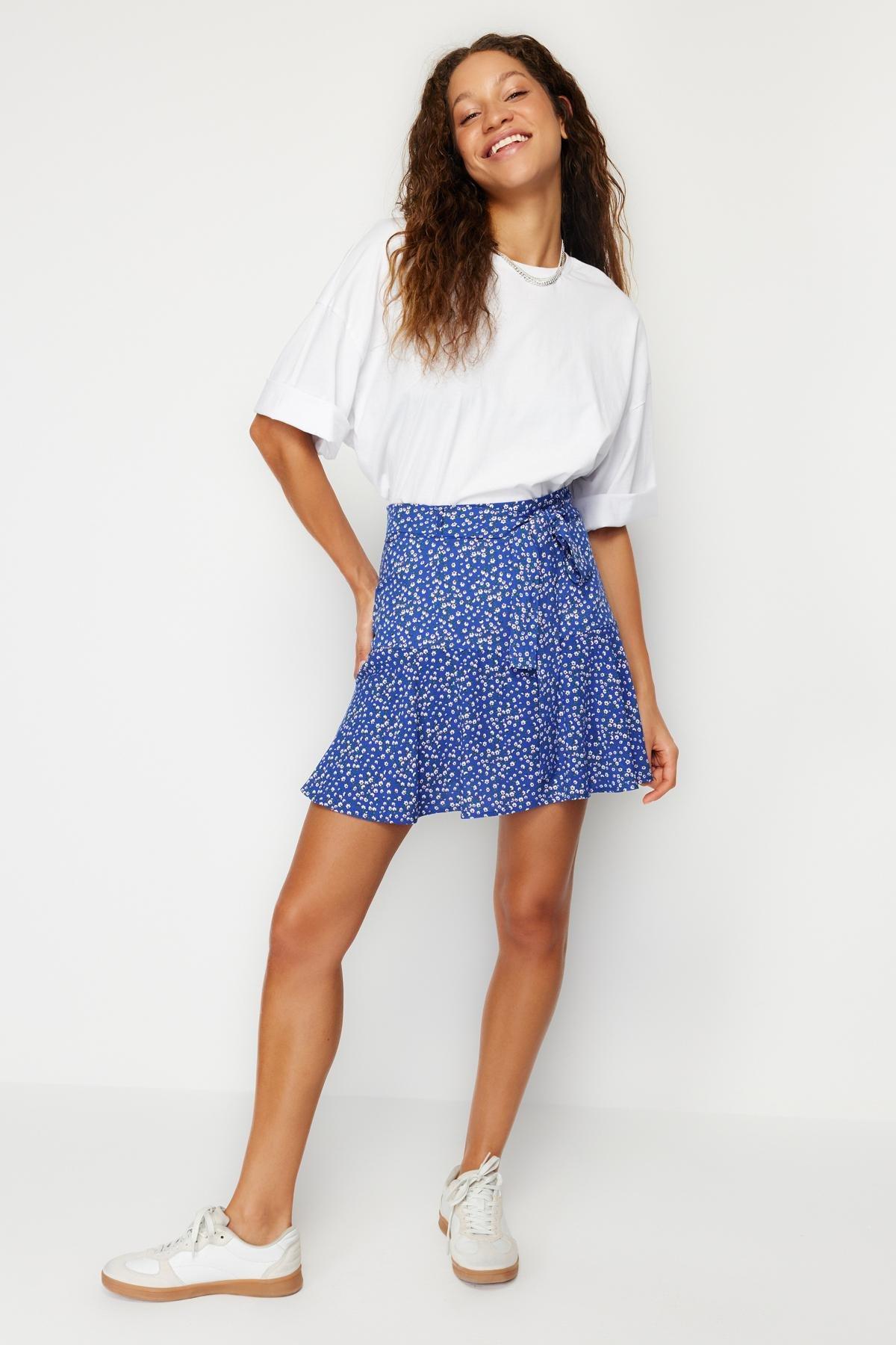 Multicolour Floral Pattern Skort, , large image number 0