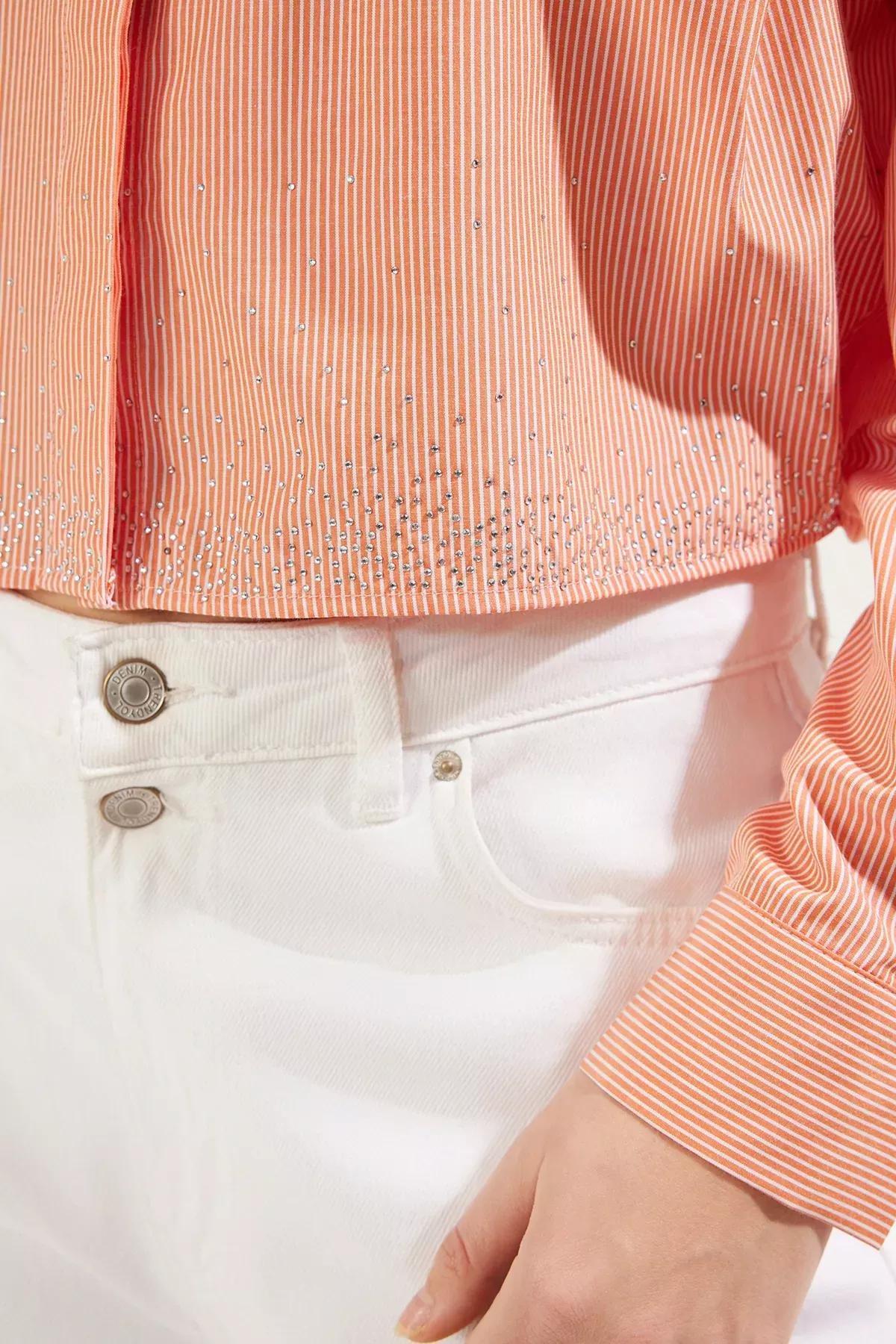 قميص قصير مبطن، برتقالي, Orange, large image number 3