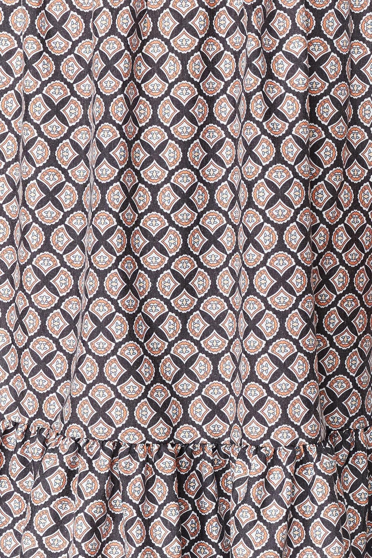 Multicolour Patterned Flared Maxi Skirt, , large image number 3