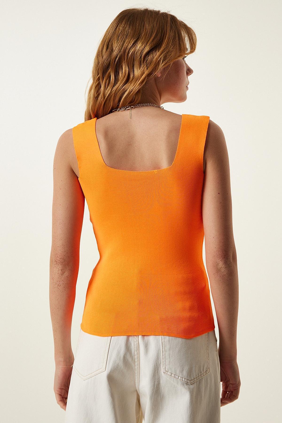 Orange Plain Blouse, Orange, large image number 5