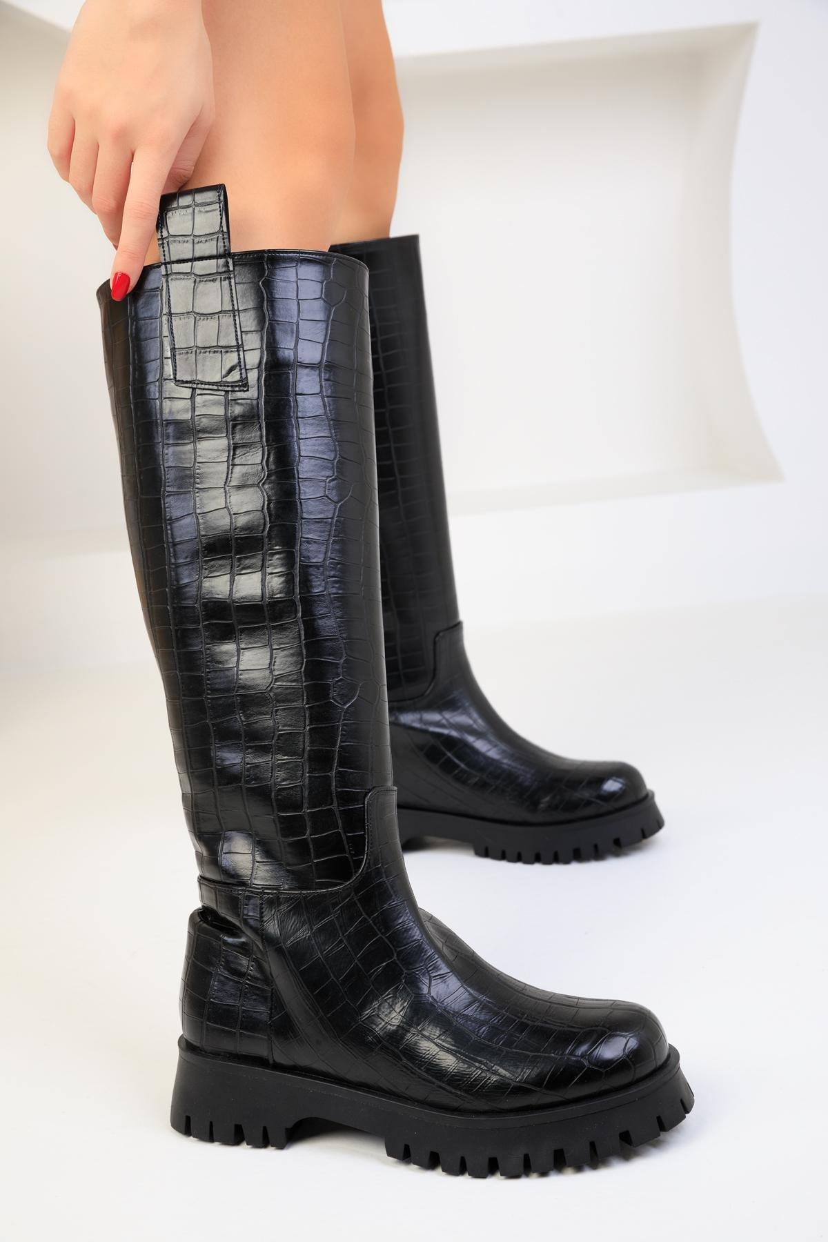 Black Crack Boots, , large image number 2