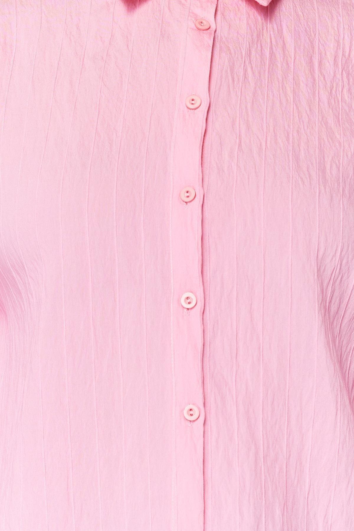 Pink Striped Oversize Shirt, , large image number 3