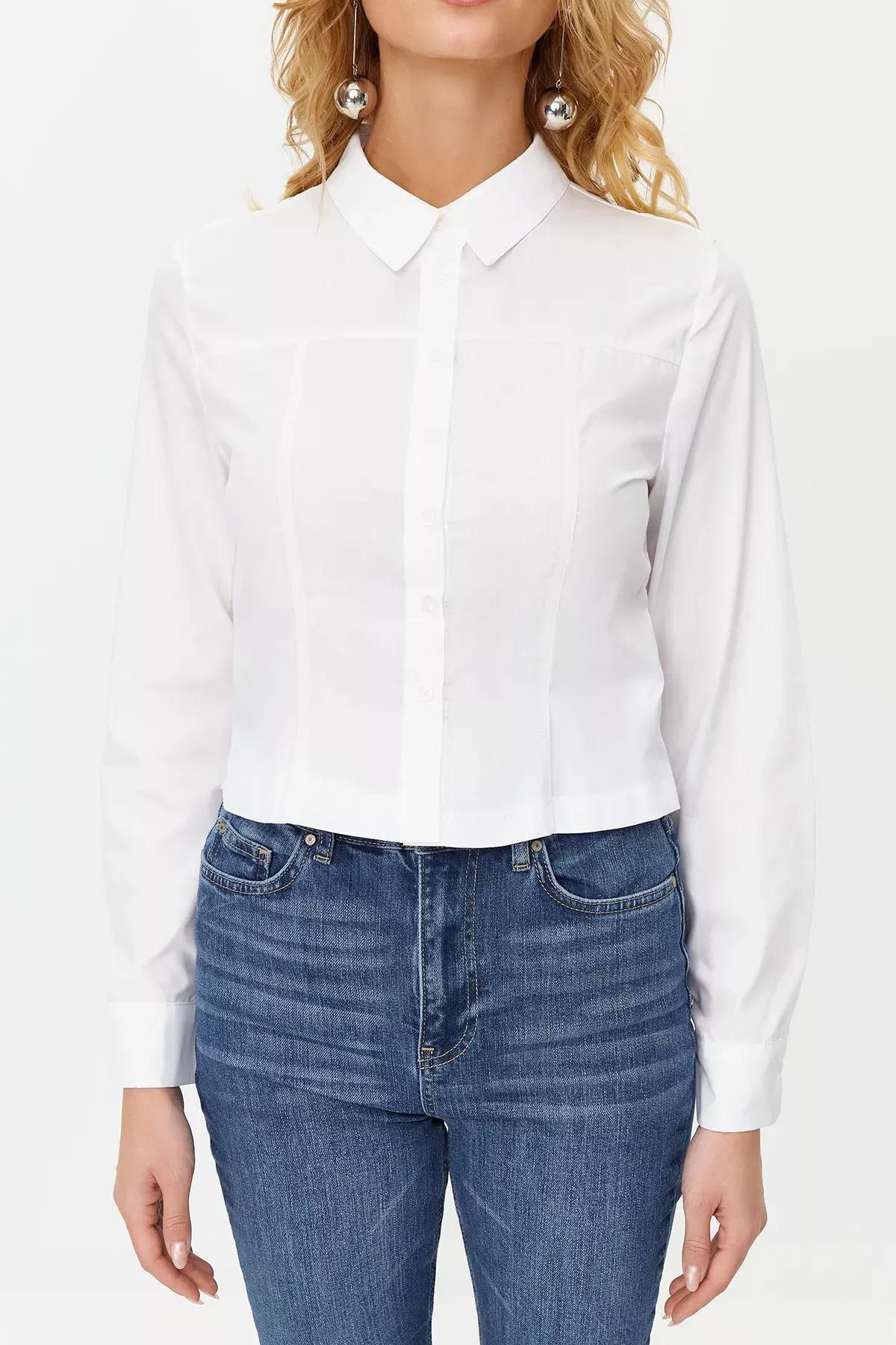 قميص بقصة ضيقة، كريمي, Ecru, large image number 3