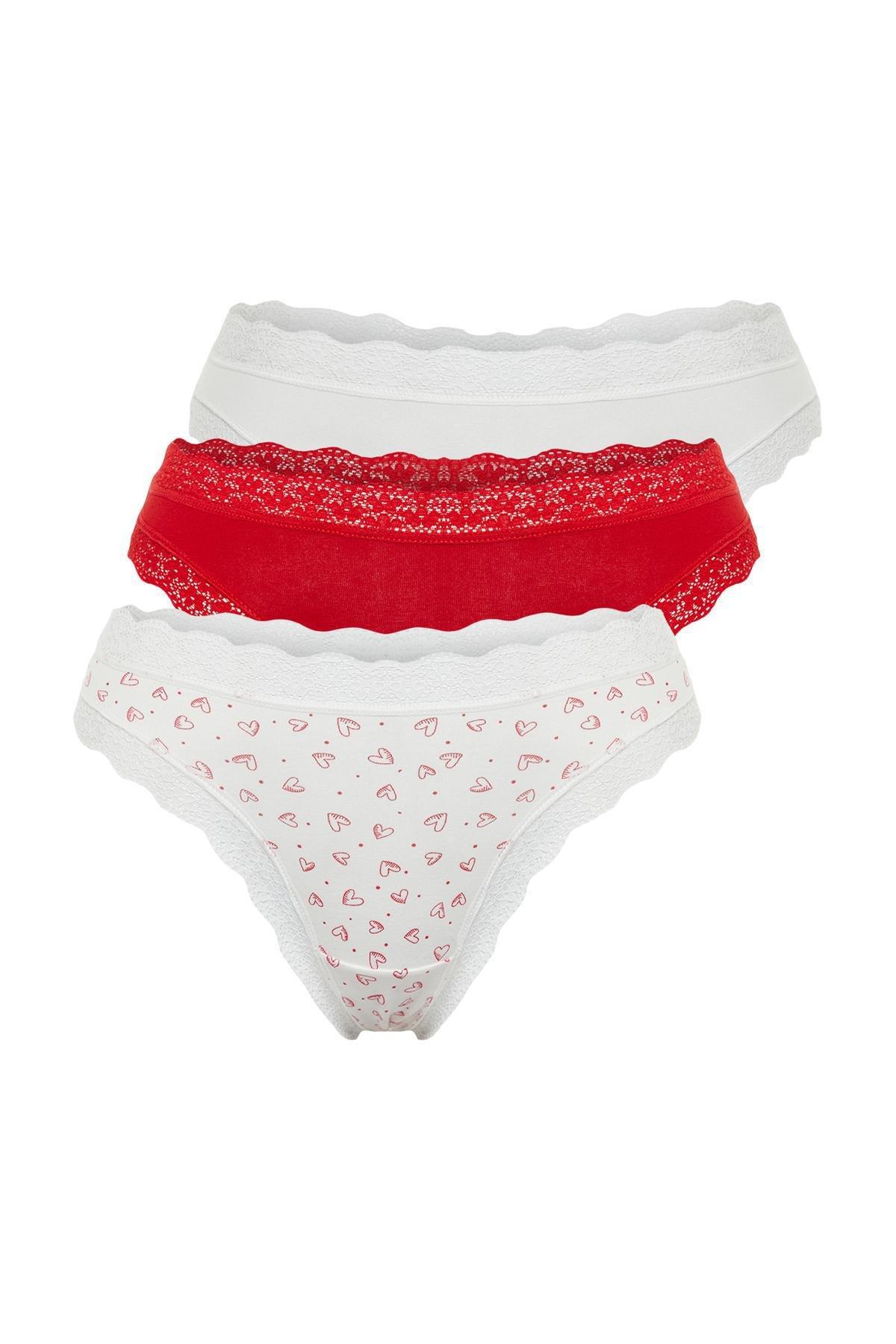 Multicoloured Detailed Thong, Set Of 3, , large image number 5