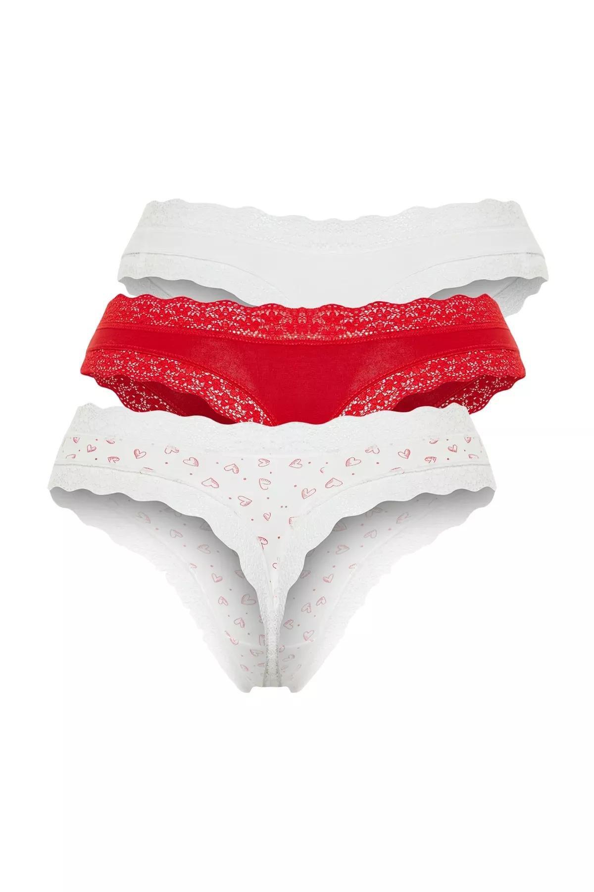 Multicoloured Detailed Thong, Set Of 3, C101_1704, large image number 6