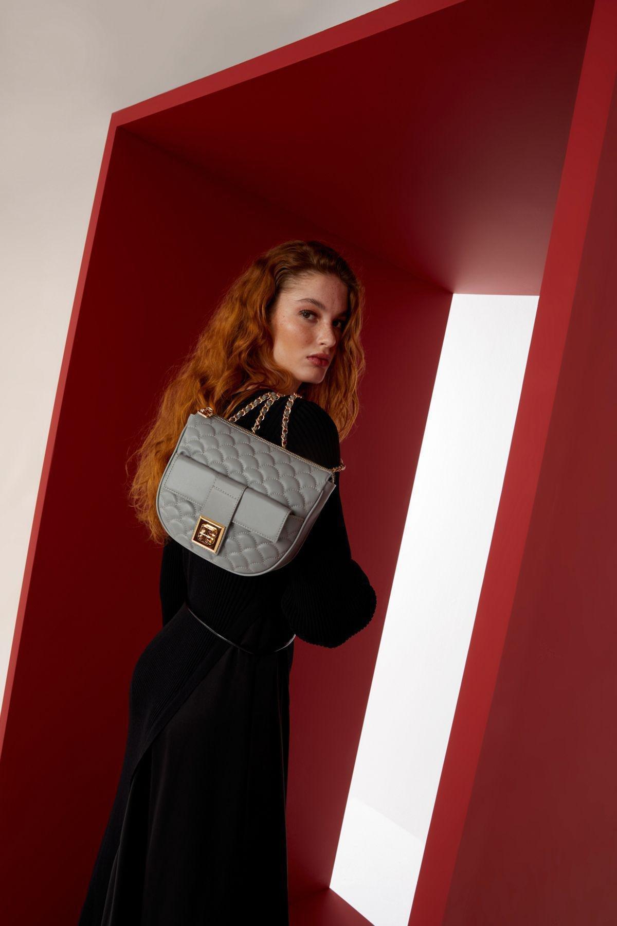 Grey Shoulder Bag, C101_5662, large image number 3